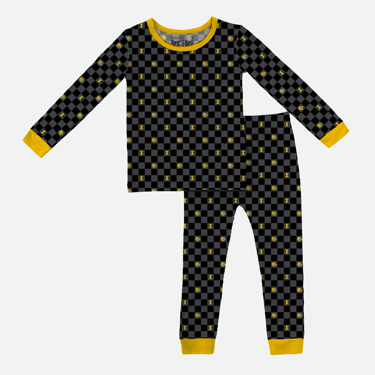Checkered Hawkeye - 2pc Long Sleeve Pajamas