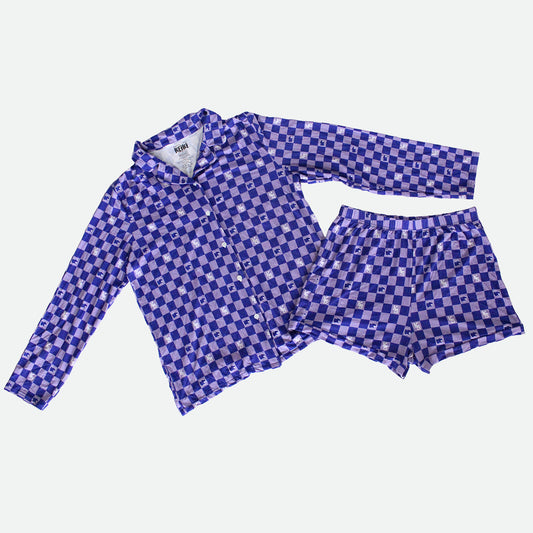 Checkered Wildcat - Women's Shorts Pajama Set