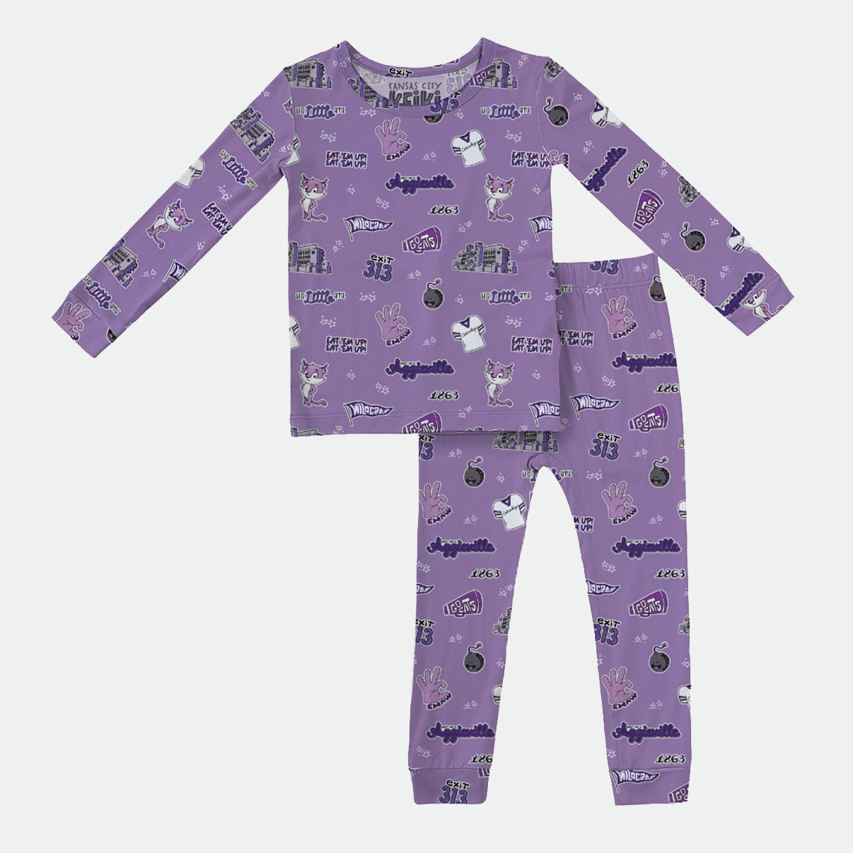 Wildcat Doodle - 2pc Long Sleeve Pajamas