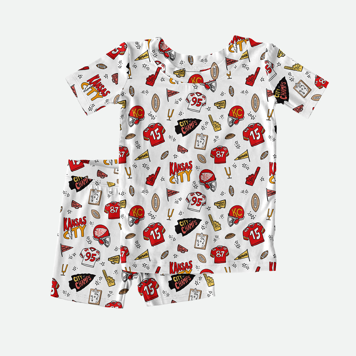Kansas City Doodle - 2pc Short Sleeve Pajamas