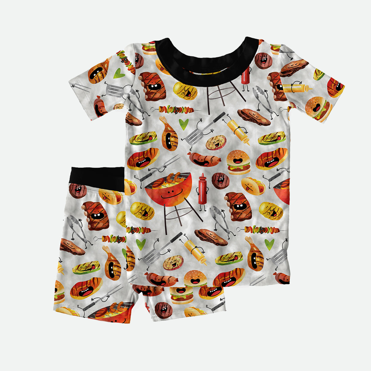 BBQ Smoke - 2pc Short Sleeve Pajamas