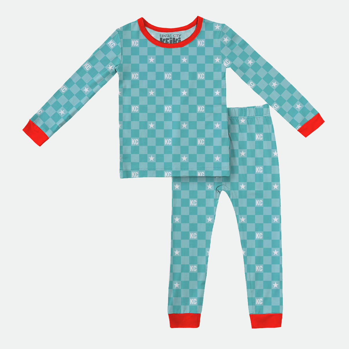 Checkered Current - 2pc Long Sleeve Pajamas