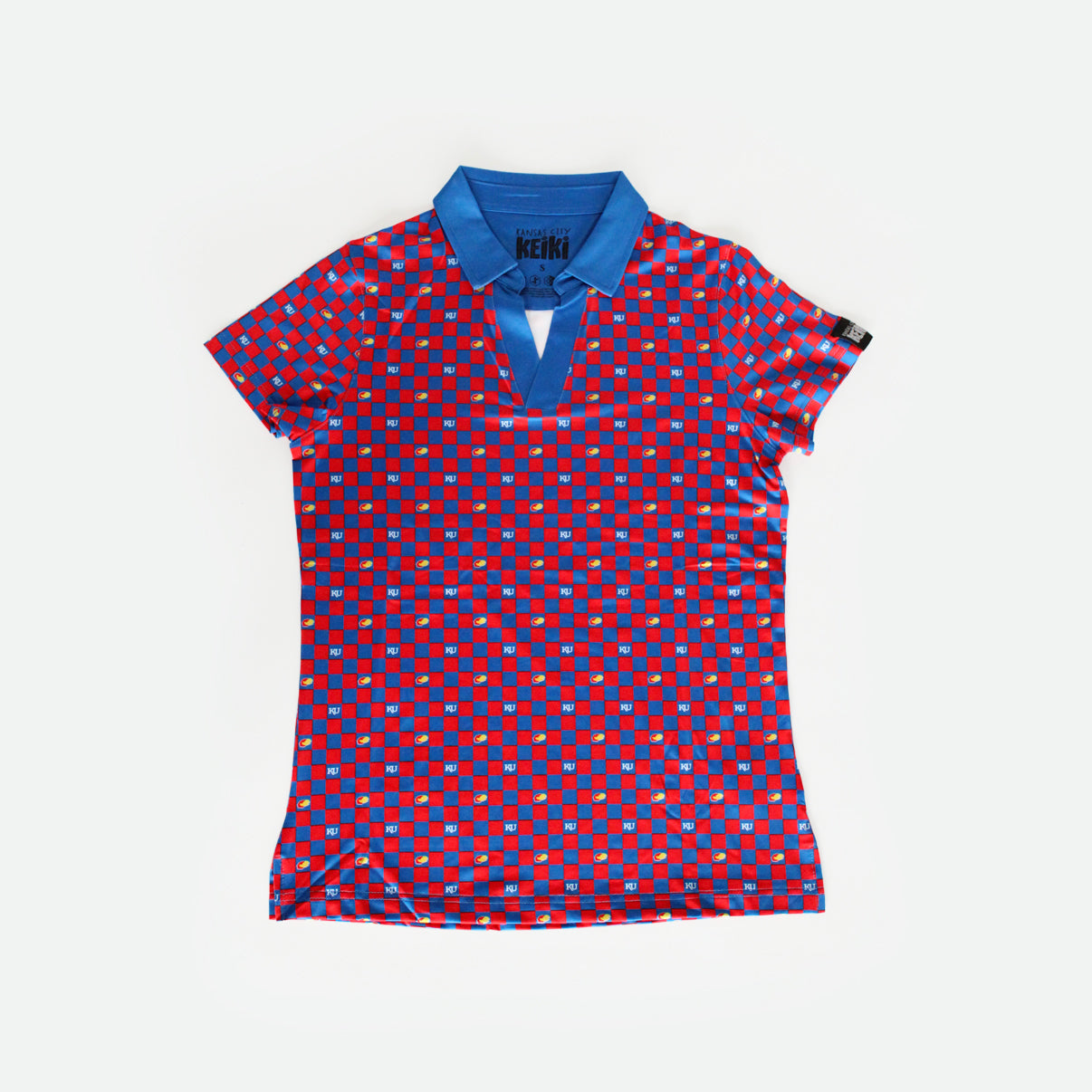 Checkered Jayhawker - Women's Performance Polo