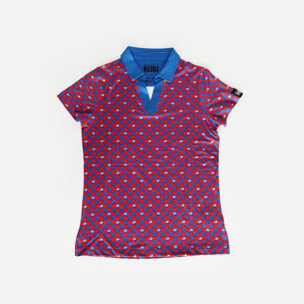 Checkered Jayhawker - Women's Performance Polo