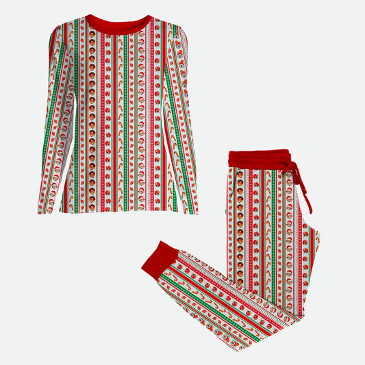 Chiefsmas Wrapping Paper - Women's Jogger Pajama Set - PREORDER