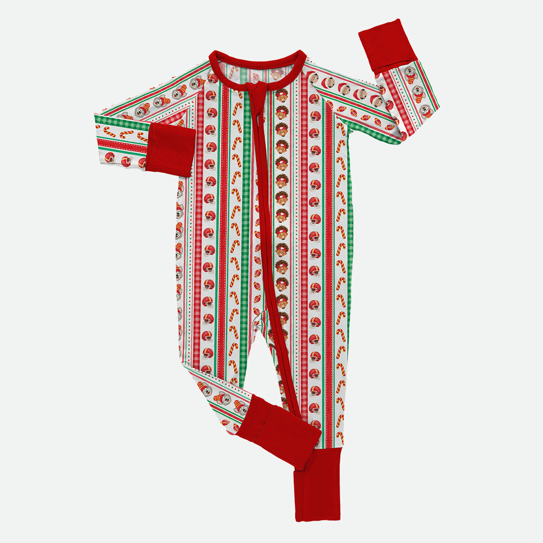 Chiefsmas Wrapping Paper - Bamboo Zippy Romper - PREORDER