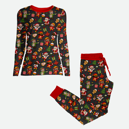 Holly Jolly Chiefsmas - Women's Jogger Pajama Set - PREORDER