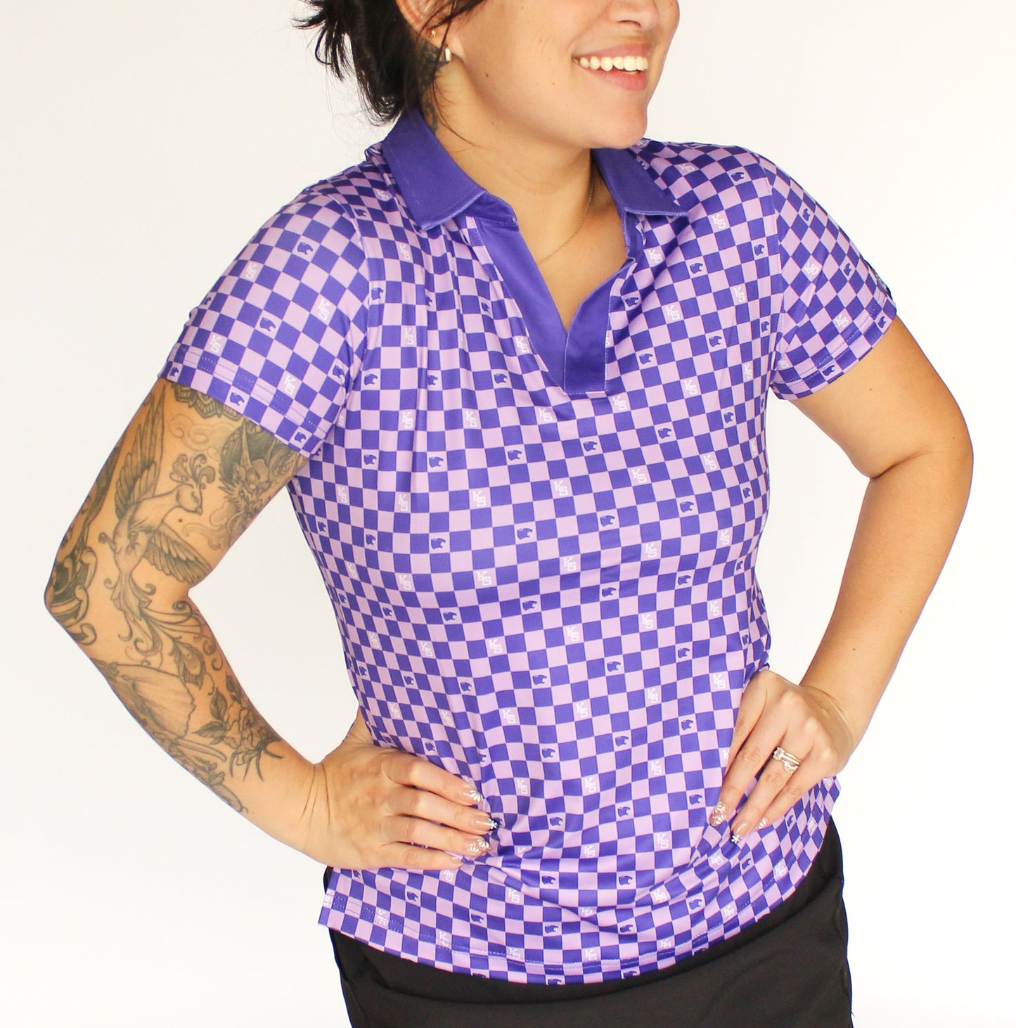 Checkered Wildcat - Women's Performance Polo