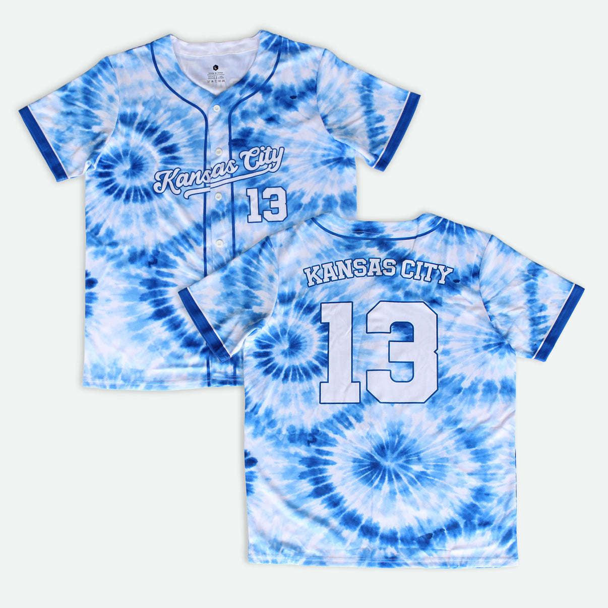 KC Tie Dye - Men’s Baseball Jersey SAMPLE