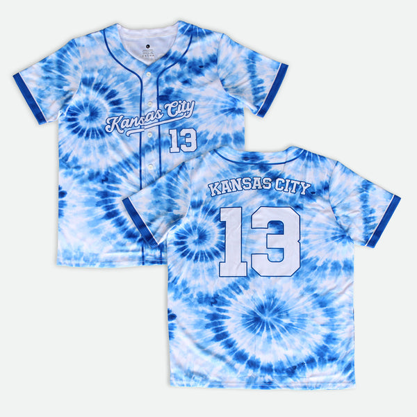 KC Tie Dye - Men’s Baseball Jersey SAMPLE