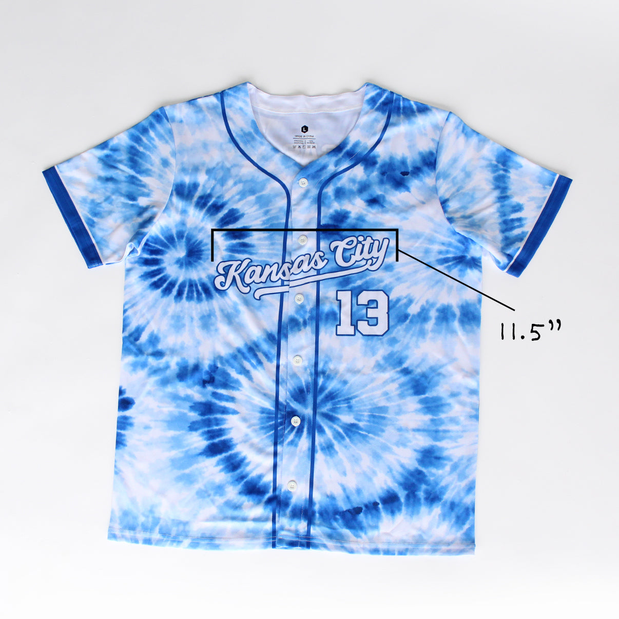 KC Tie Dye - Men’s Baseball Jersey SAMPLE