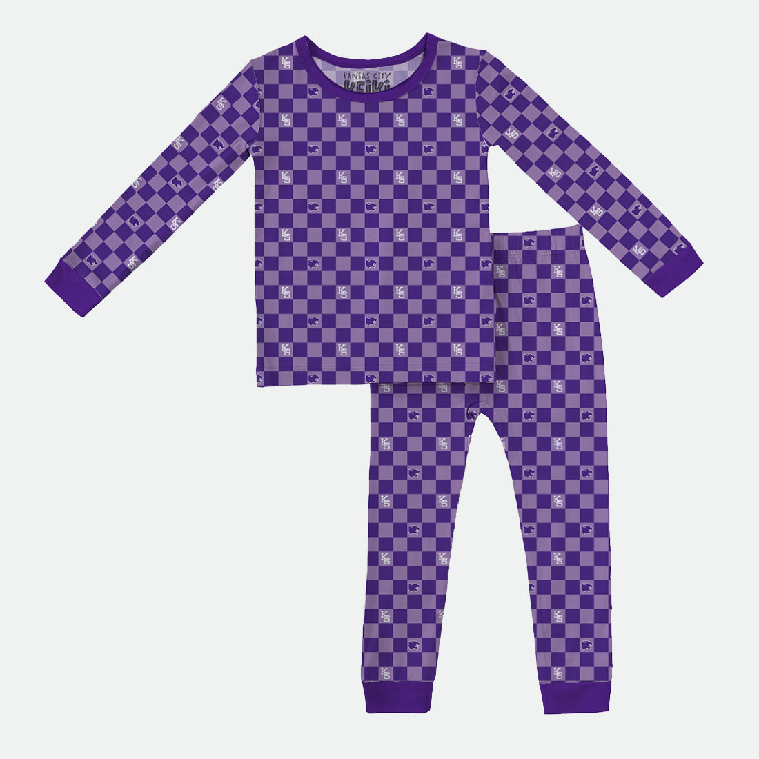 Checkered Wildcat - 2pc Long Sleeve Pajamas