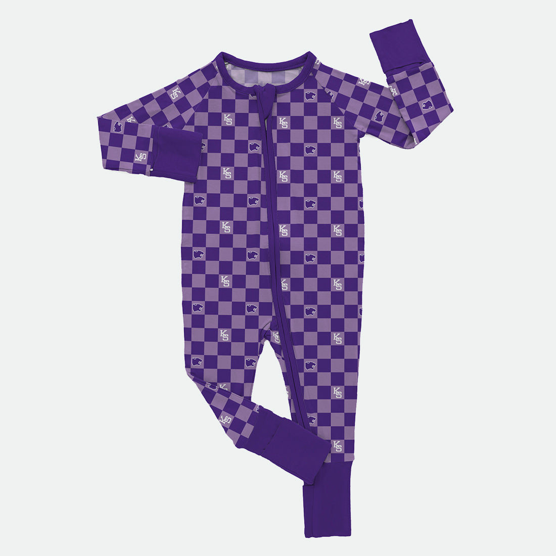 Checkered Wildcat - Bamboo Zippy Romper