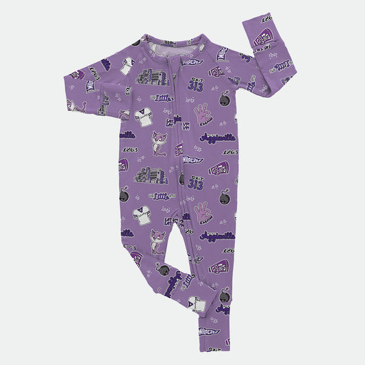 Wildcat Doodle - Bamboo Zippy Romper PREORDER