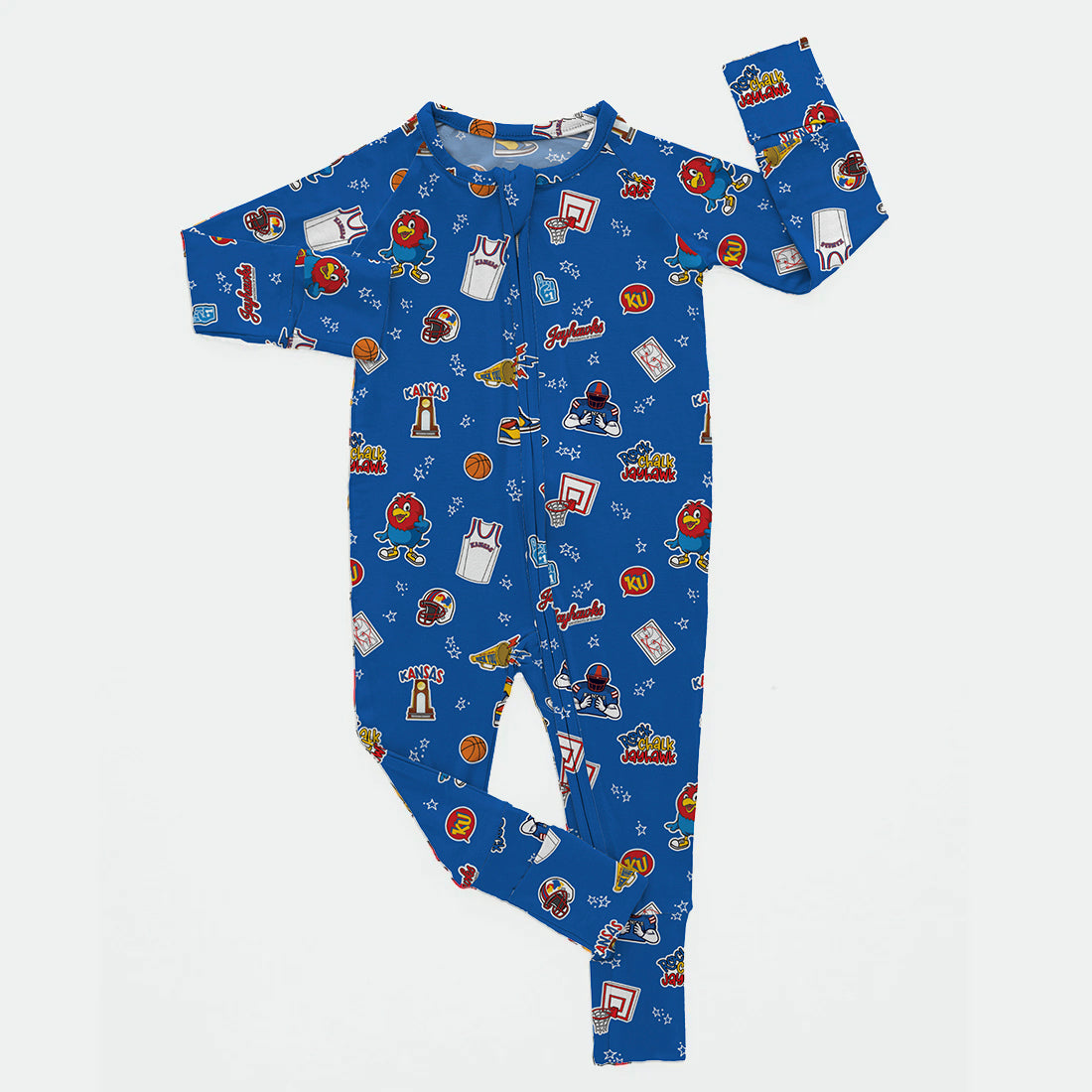 Rock Chalk Doodle - Bamboo Zippy Romper