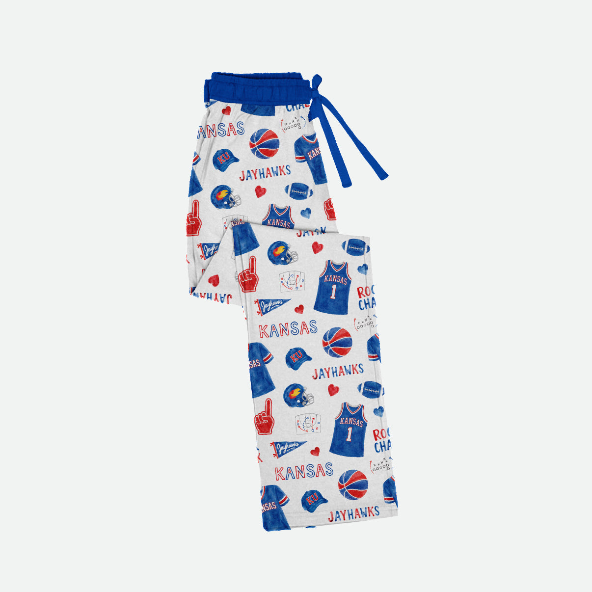 Jayhawk Watercolor - Adult Unisex Pajama Pants - PREORDER