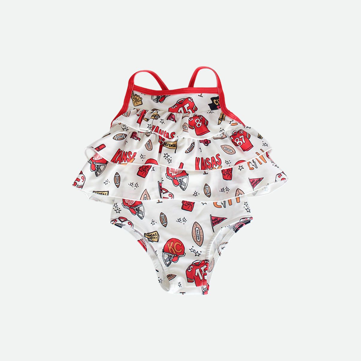 Kansas City Doodle - Tiered Ruffle Swimsuit