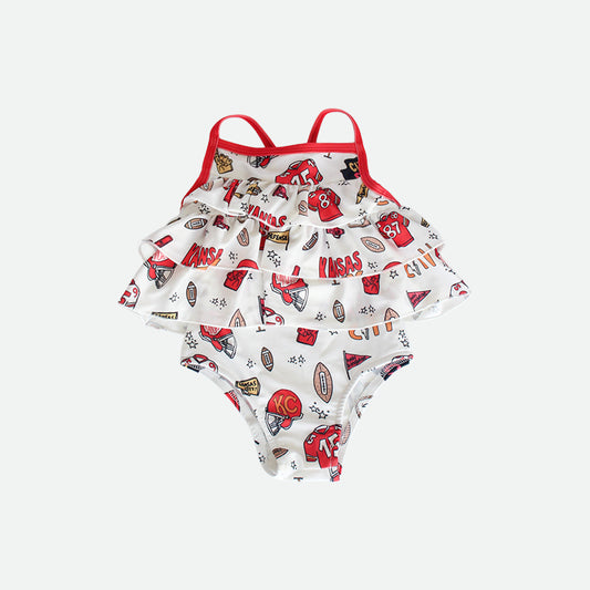 Kansas City Doodle - Tiered Ruffle Swimsuit