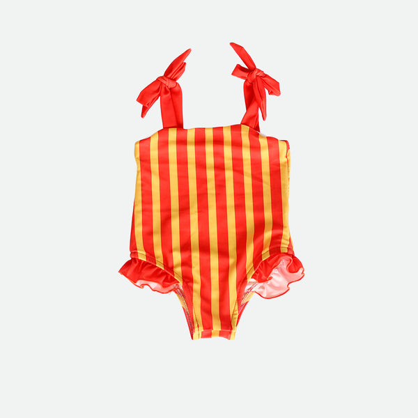 Kingdom Stripes - Shoulder Tie Swimsuit