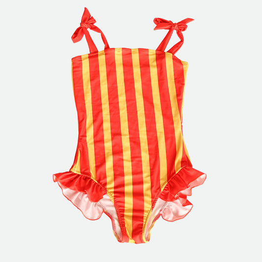 Kingdom Stripes - Women's Shoulder Tie One-Piece