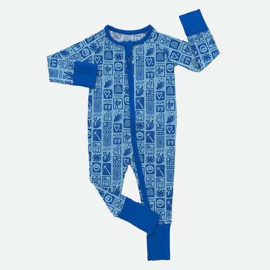 Make-A-Wish Tiles of Hope - Bamboo Zippy Romper - PREORDER