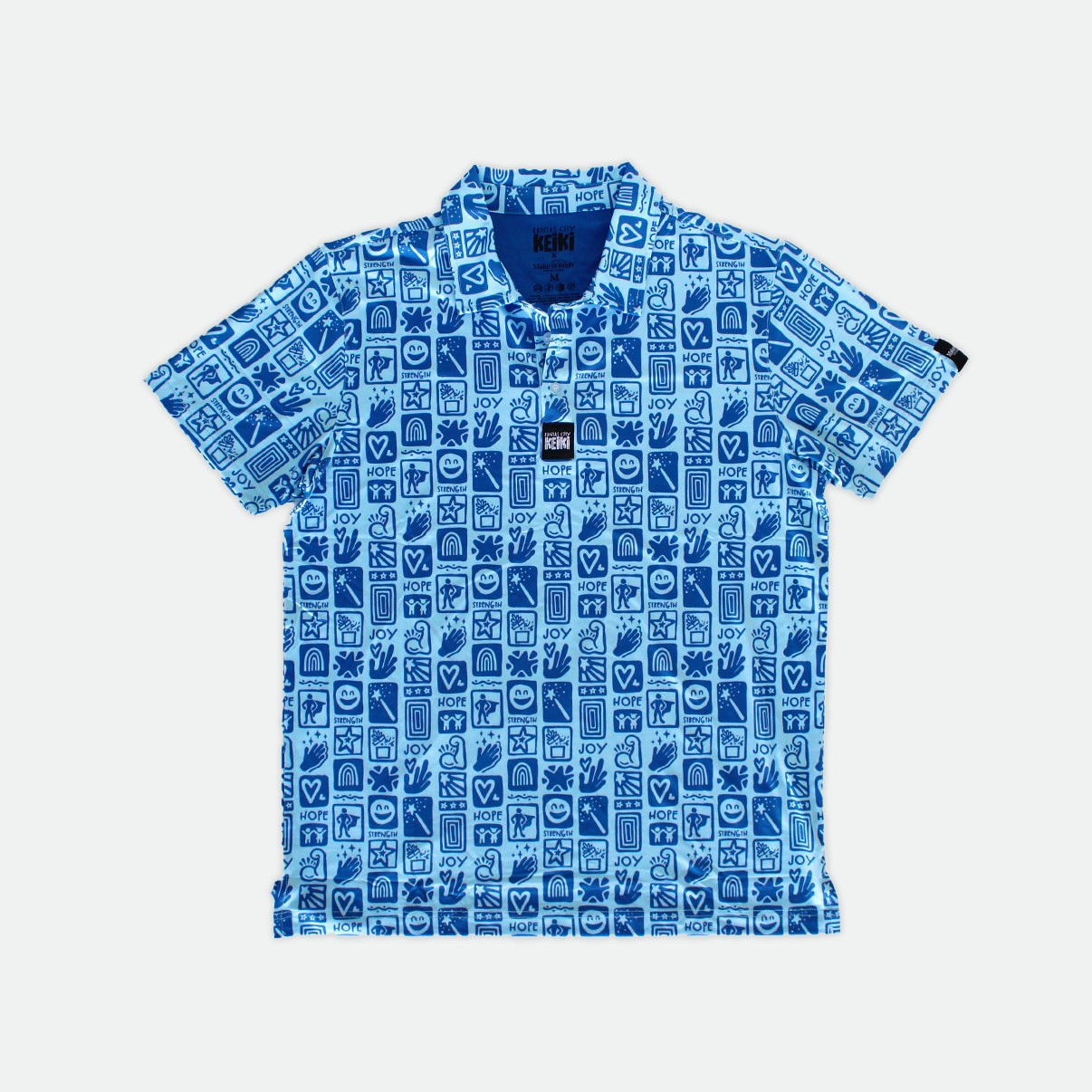 Make-A-Wish Tiles of Hope Blue - Men’s Performance Polo - PREORDER