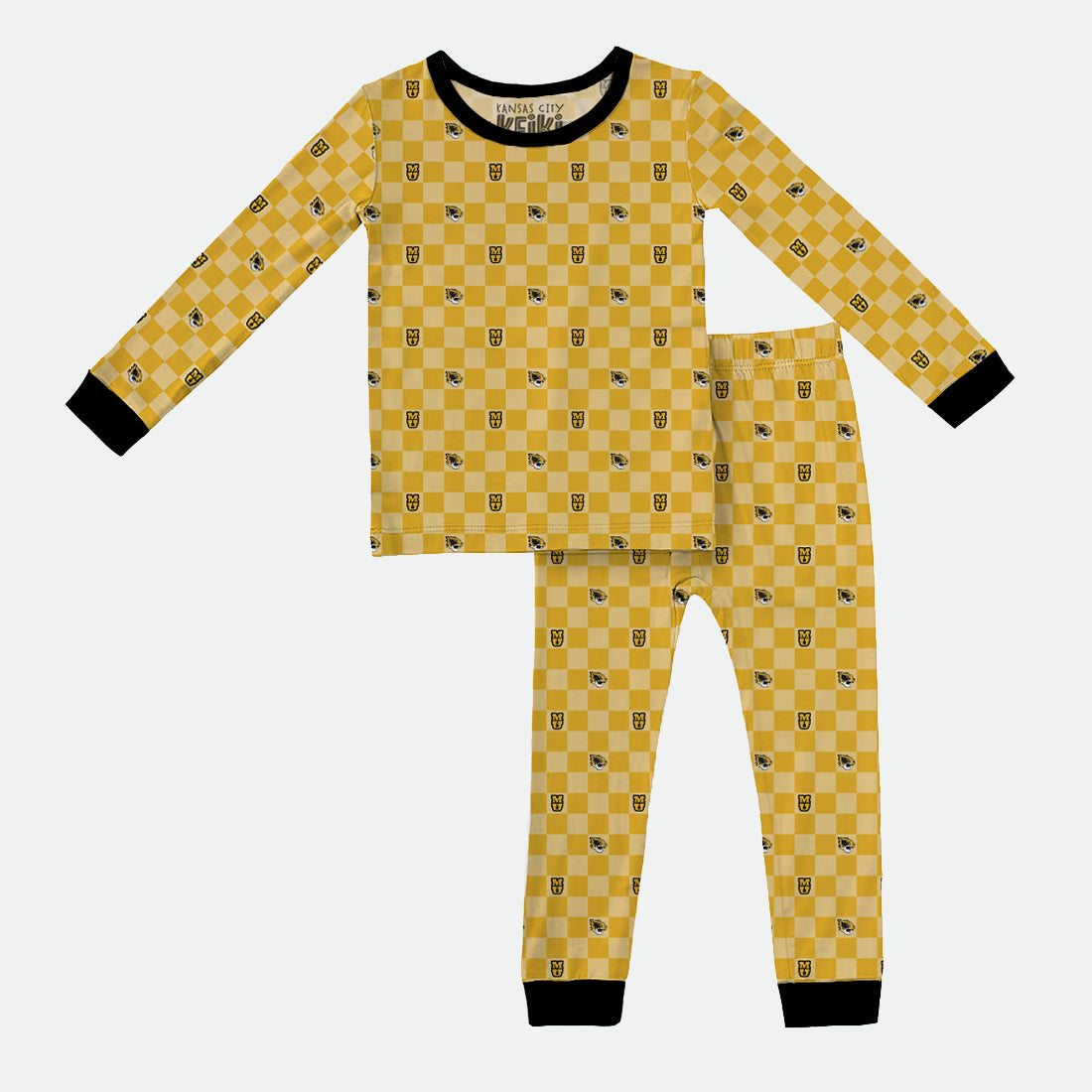 Checkered Tiger - 2pc Long Sleeve Pajamas