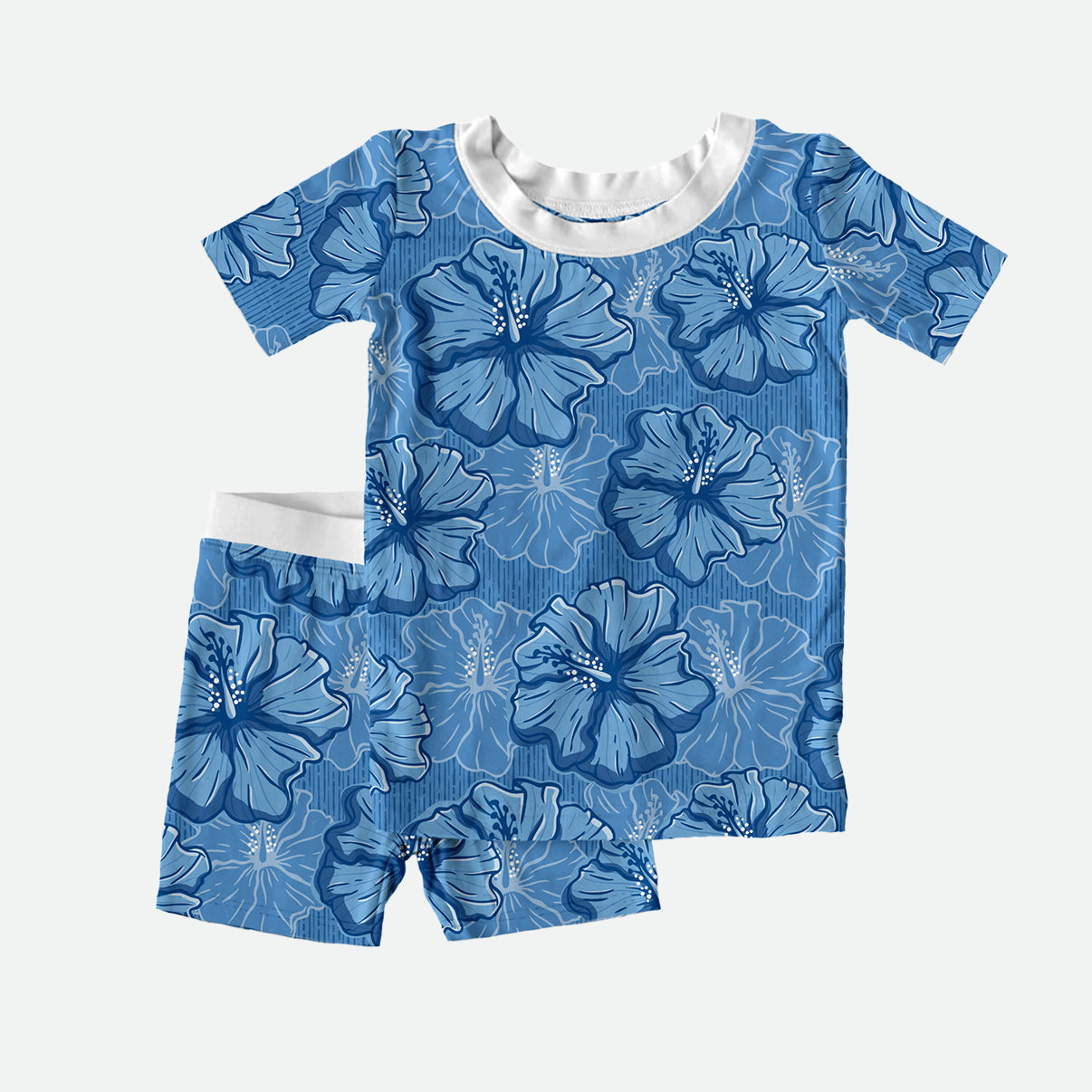 Royal Hibiscus - 2pc Short Sleeve Pajamas