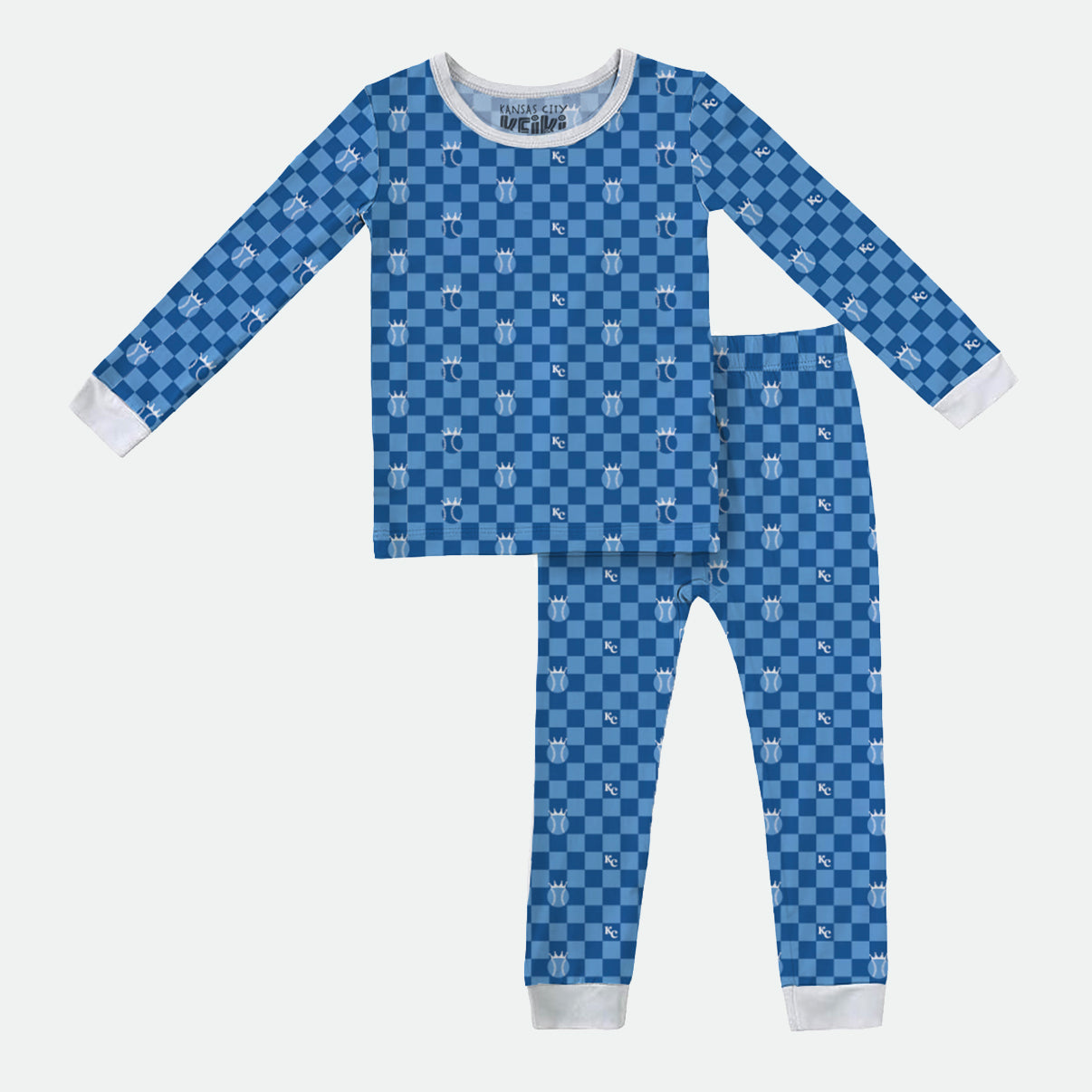 Checkered Royals - 2pc Long Sleeve Pajamas