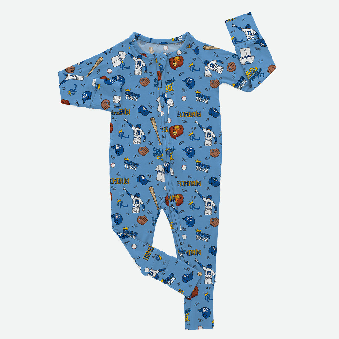 Crown Town Doodle - Bamboo Zippy Romper