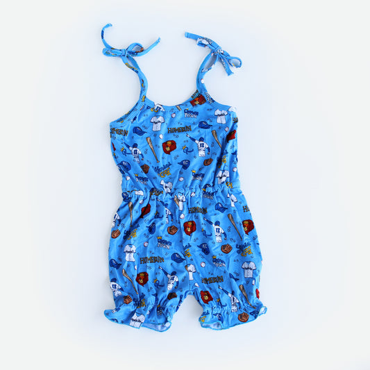 Crown Town Doodle - Shoulder Tie Romper