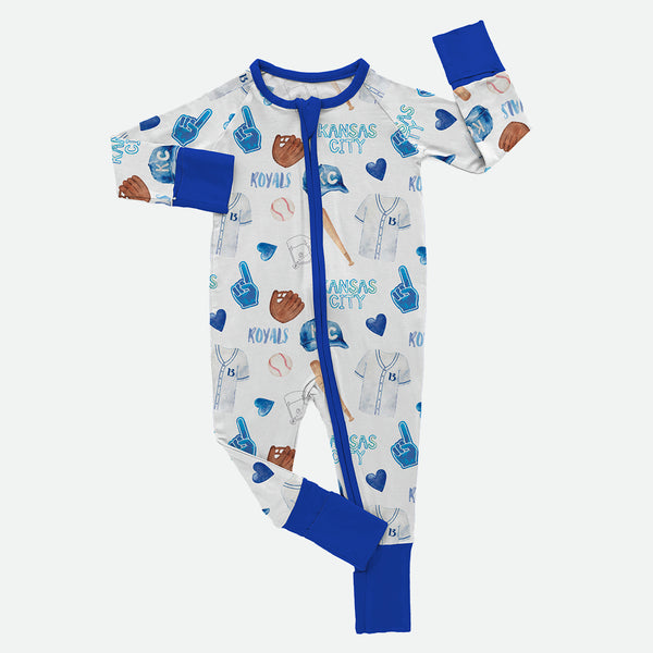 Crown Town Watercolor - Bamboo Zippy Romper