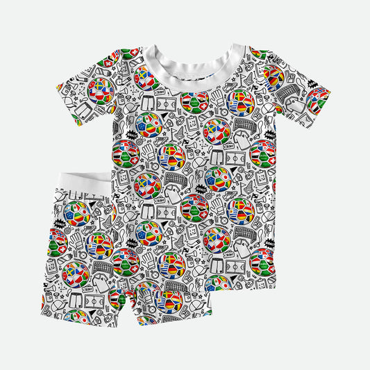 World Cup Doodle - 2pc Short Sleeve Pajamas