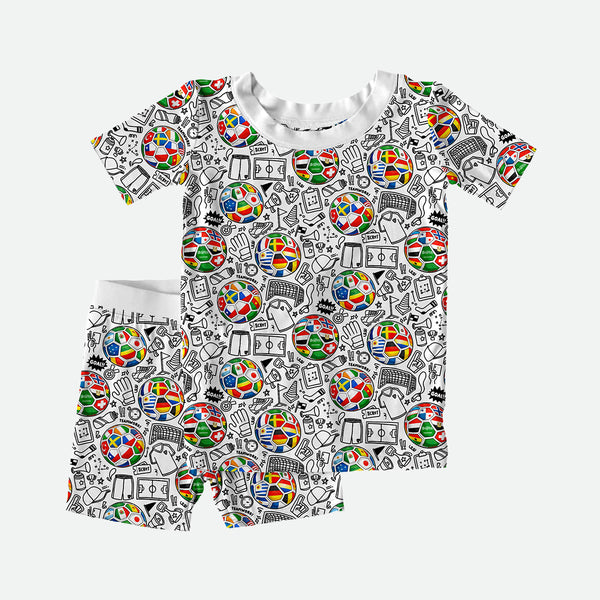 World Cup Doodle - 2pc Short Sleeve Pajamas