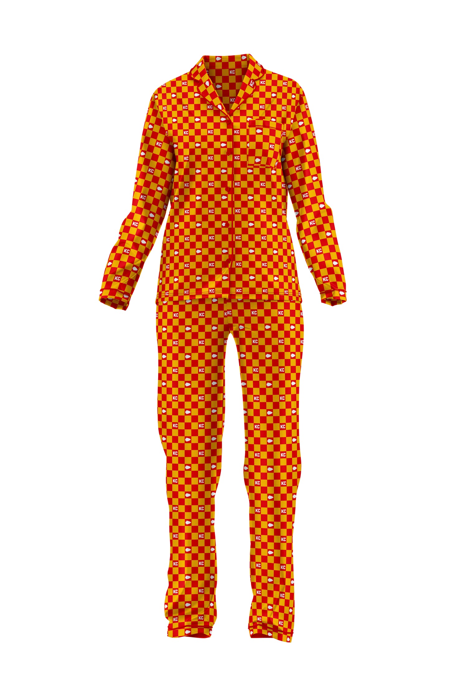 Checkered Chiefs - Women's Flare PJs PREORDER